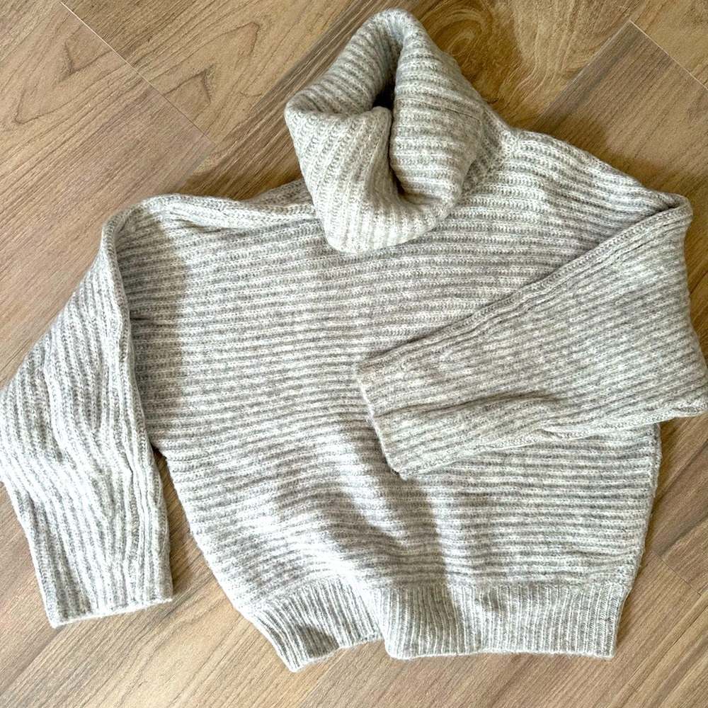 Leith Dolman Grey Alpaca Sweater
